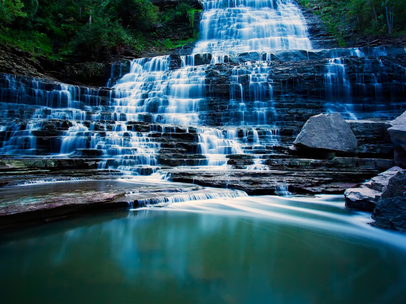 каскад, водопад, ontario, hamilton, Albion falls