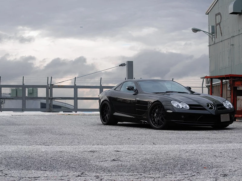 slr mclaren, мерседес бенц, чёрный, black, Mercedes benz, макларен