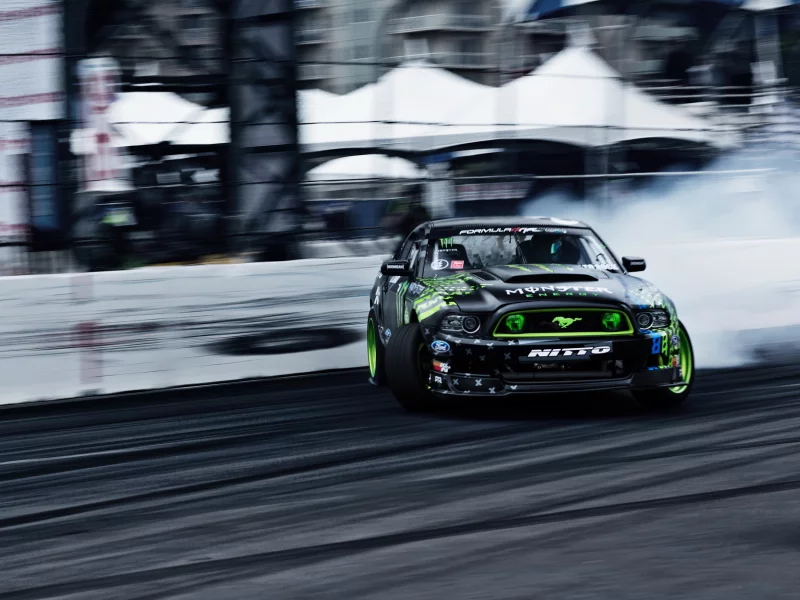 дрифт, ford mustang, formula drift, long beach, занос