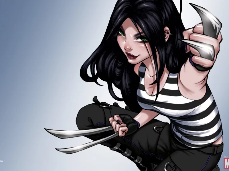 marvel, x-men, тельняшка, комикс, люди икс, art, comics, x-23, девушка