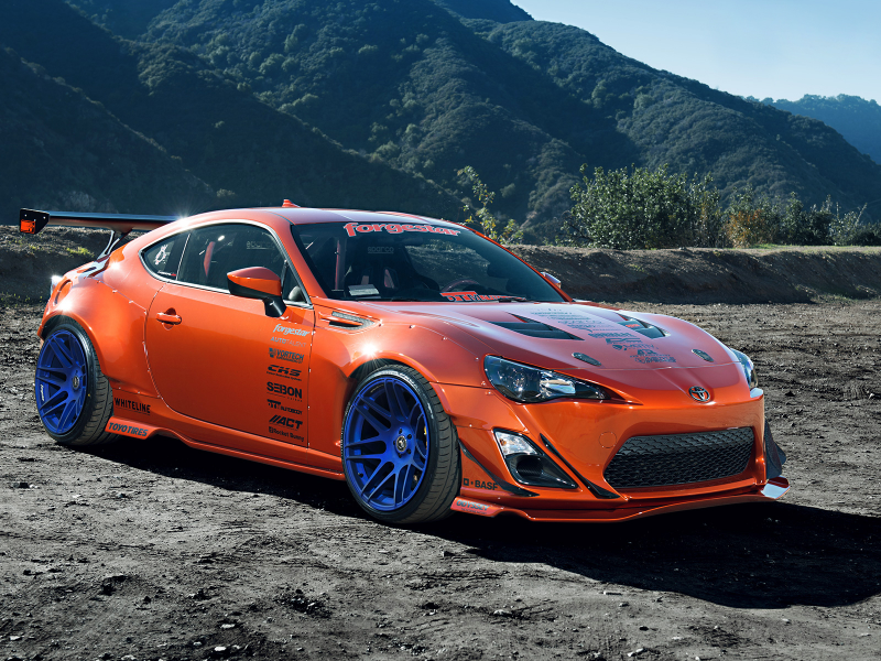 toyota, style, wheels, widebody, spoilers, scion, fr-s, tuning, 86, mountain, rims, orange