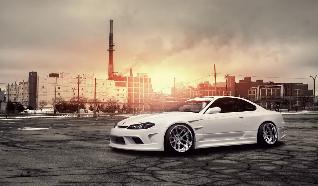 ниссан, обвес, silvia, white, front, сильвия, nissan, белая, завод, s15