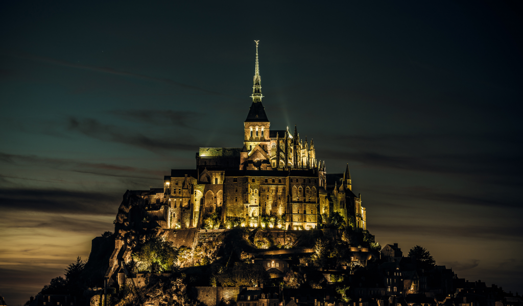 castle, normandy, france, mont saint-michel, нормандия, франция, island