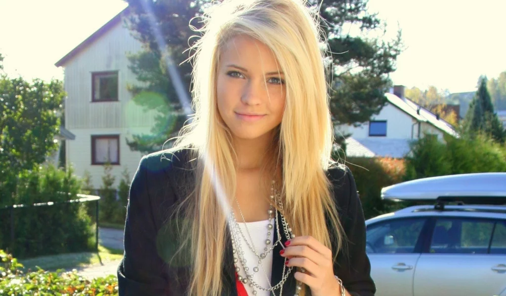 блондинка, модель, emilie marie nereng, на улице, девушка, лучи