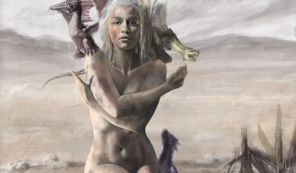 game of thrones, daenerys targaryen, волосы, игры престолов, взгляд