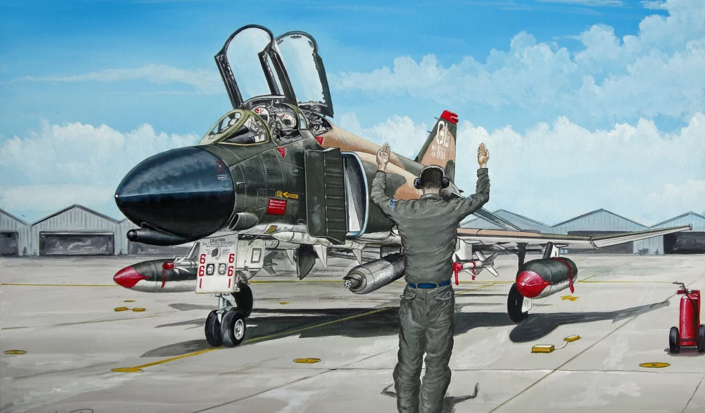 поле, f-4, лётное, аэродром, _фантом_, ангары