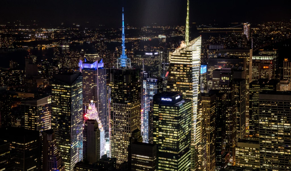 город, nyc, нью-йорк, usa, new york city, ночь, небоскребы, сша