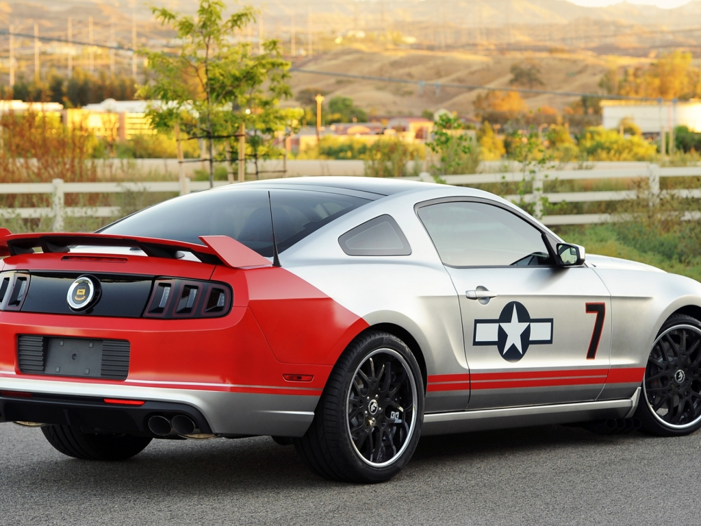 мустанг, gt, гт, ford, red tails, купе, форд, вид сзади, mustang