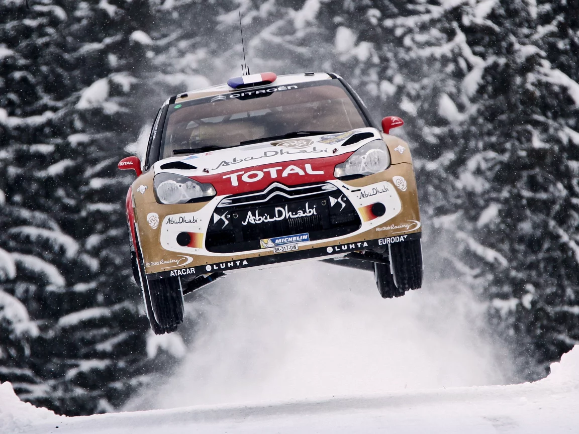 rally, скорость, ds3, летит, citroen, в воздухе, машина, wrc