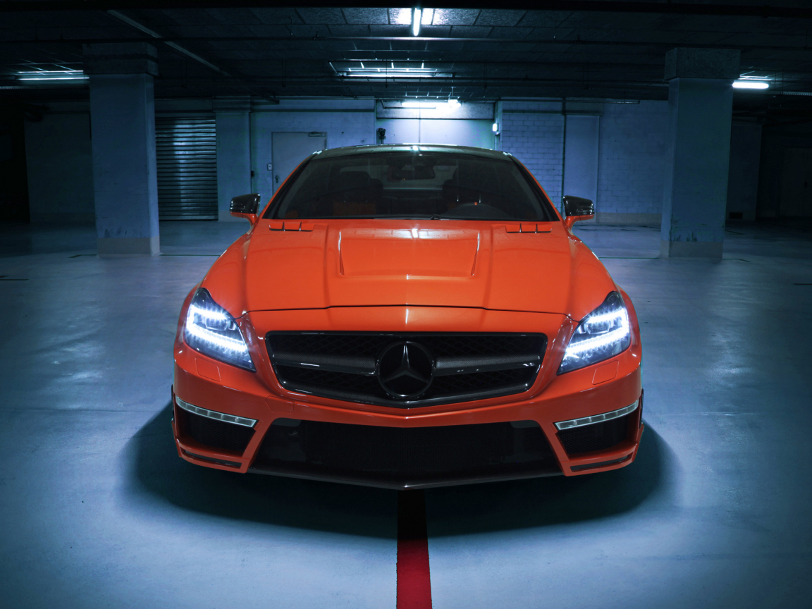 german special customs, amg, gsc, tuning, mercedes-benz, обои, orange, car, front, cls 63