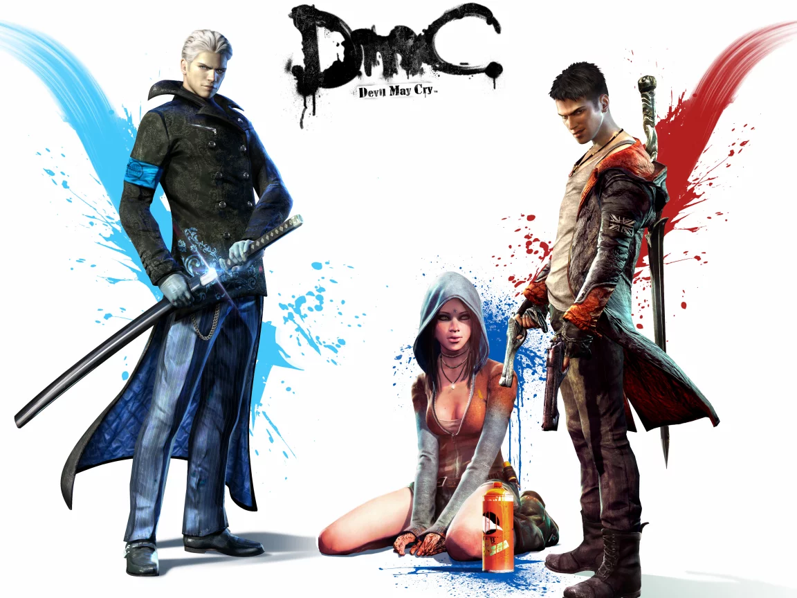 devil may cry 5, dmc, kat, dante, меч, пистолеты, vergil, верлигий