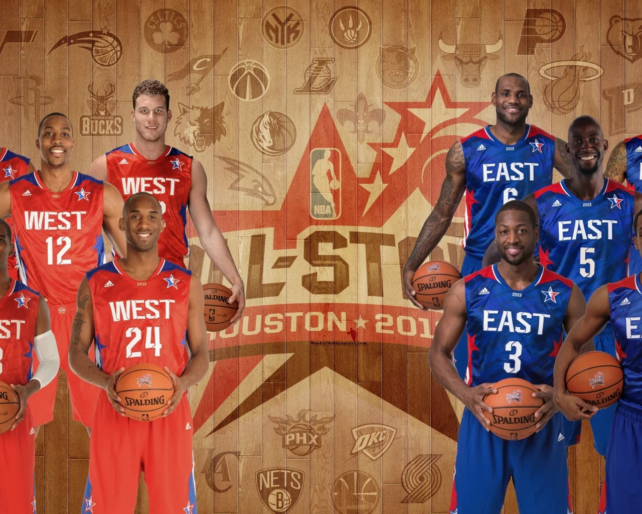 баскетбол, all stars, east, nba, kobe bryant, west, kevin durant, chris paul