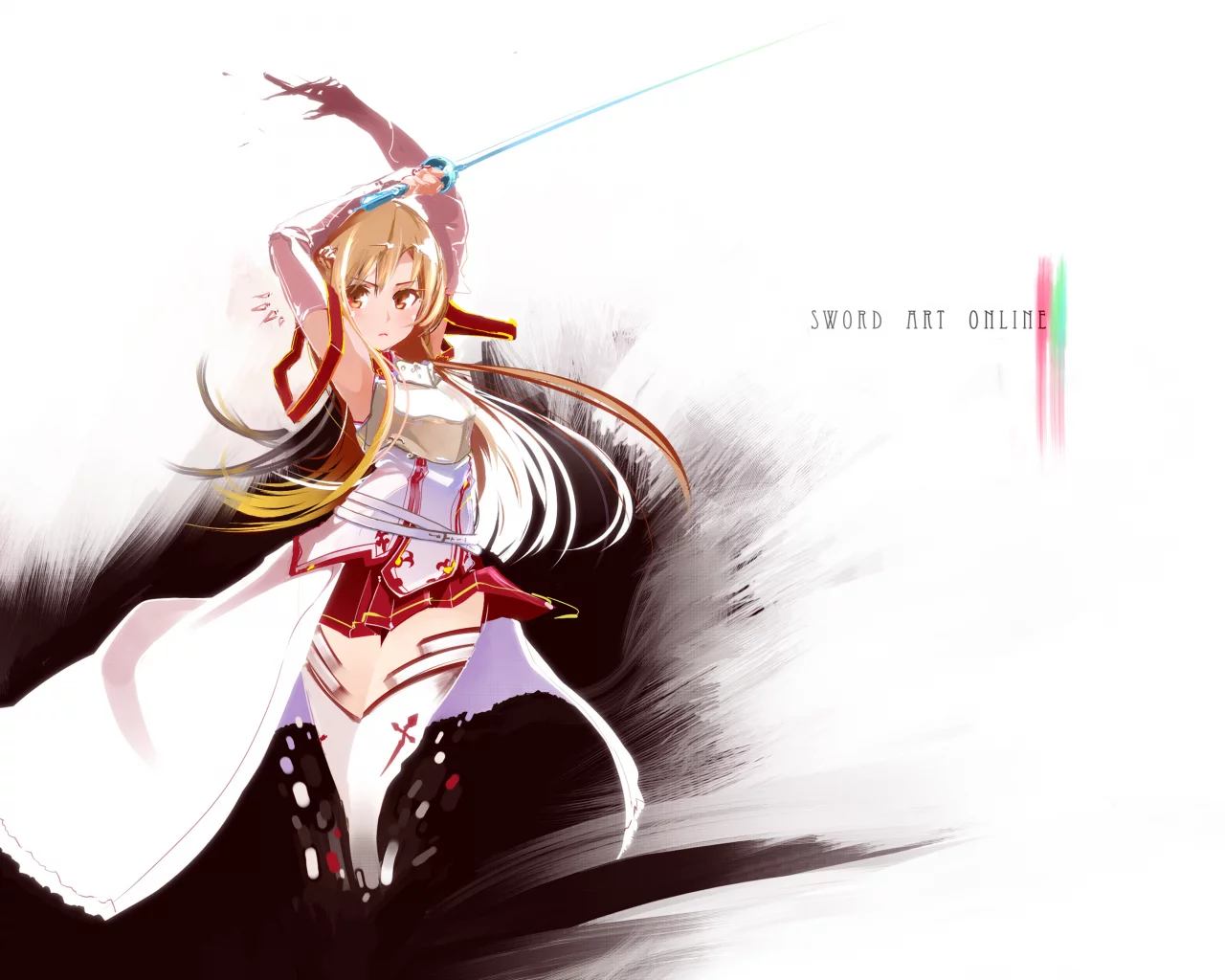 мечница, art, мечь, artist - pmpmpm, sword art online, девушка, asuna yuuki