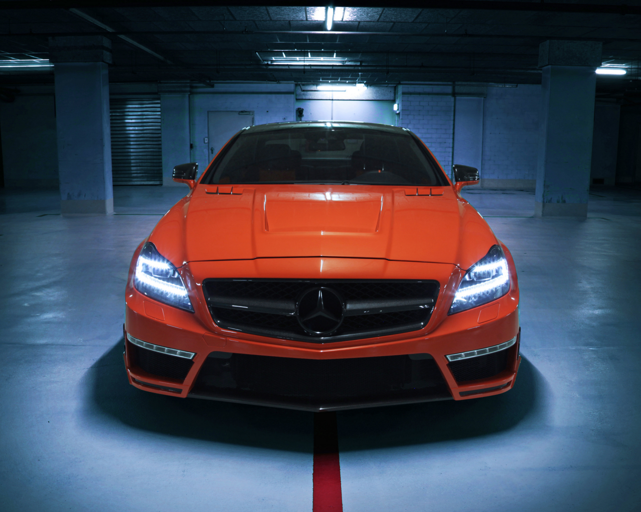 german special customs, amg, gsc, tuning, mercedes-benz, обои, orange, car, front, cls 63