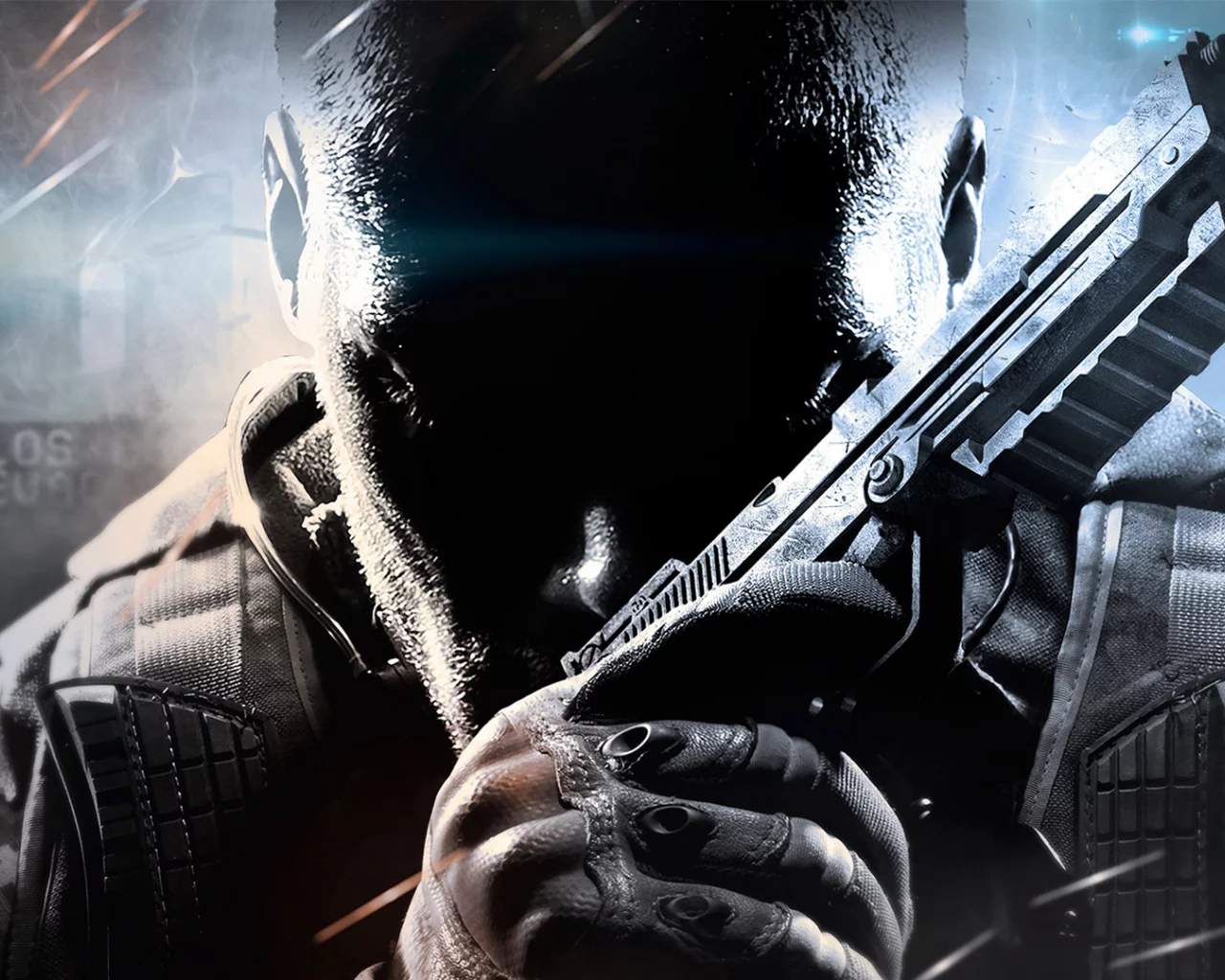 оружие, call of duty black ops 2, пистолет, будущее, солдат