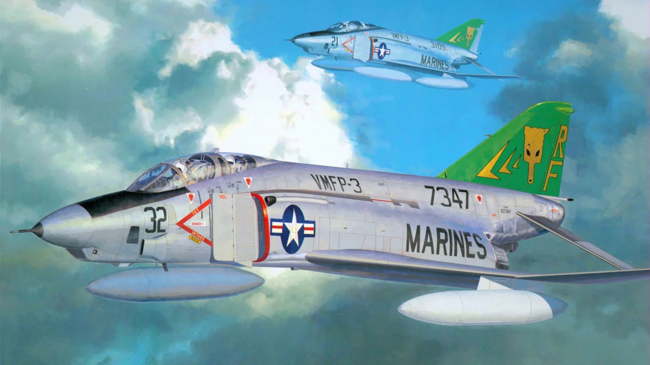 небо, облака, палубные, rf-4b phantom ii, mcdonnell douglas