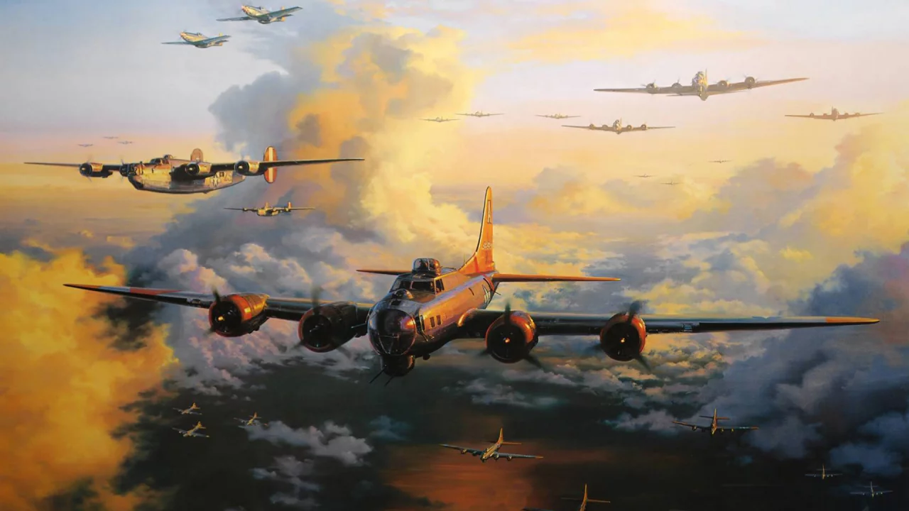 летающая крепость, бомбардировщики, boeing b-17 flying fortress