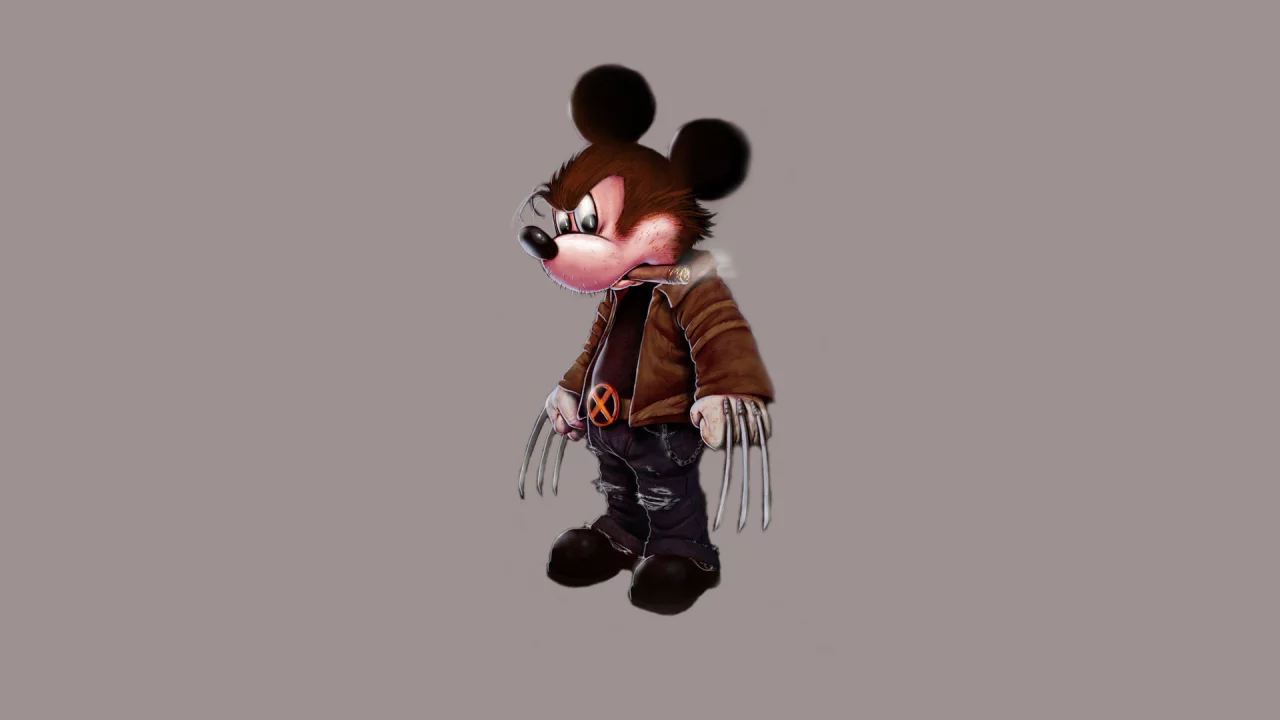 wolverine, mickey mouse, росомаха, дисней, микки маус, люди икс