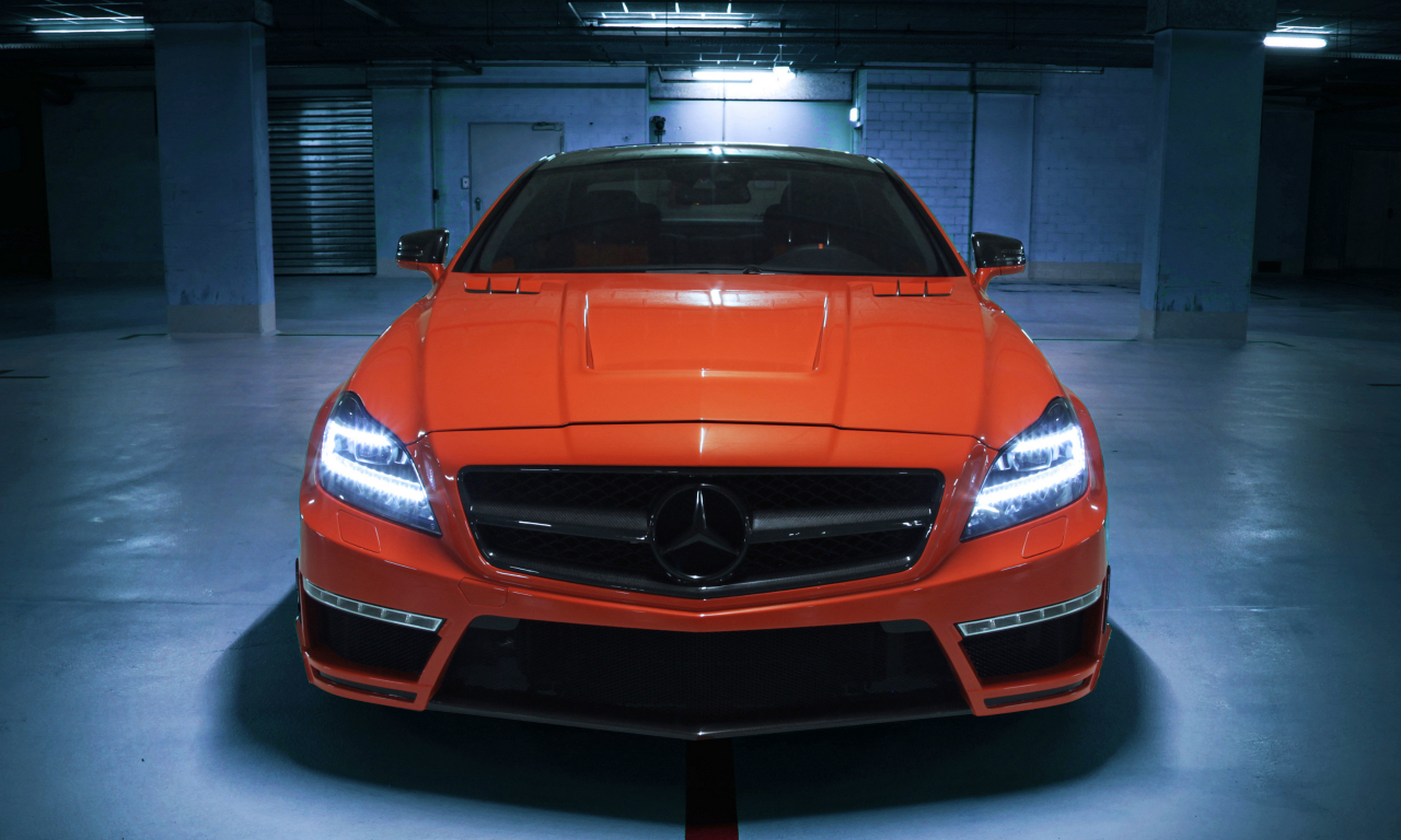 german special customs, amg, gsc, tuning, mercedes-benz, обои, orange, car, front, cls 63