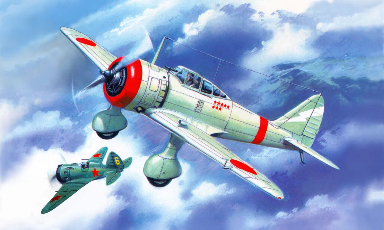 nakajima ki-27b, японский, одноместный, небо, самолёты