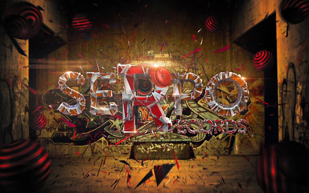 serpo records, граффити, render, наушники, текст