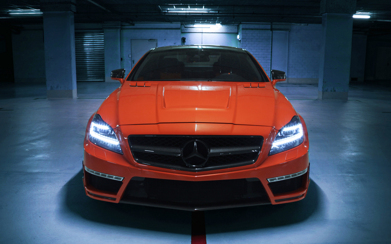 german special customs, amg, gsc, tuning, mercedes-benz, обои, orange, car, front, cls 63