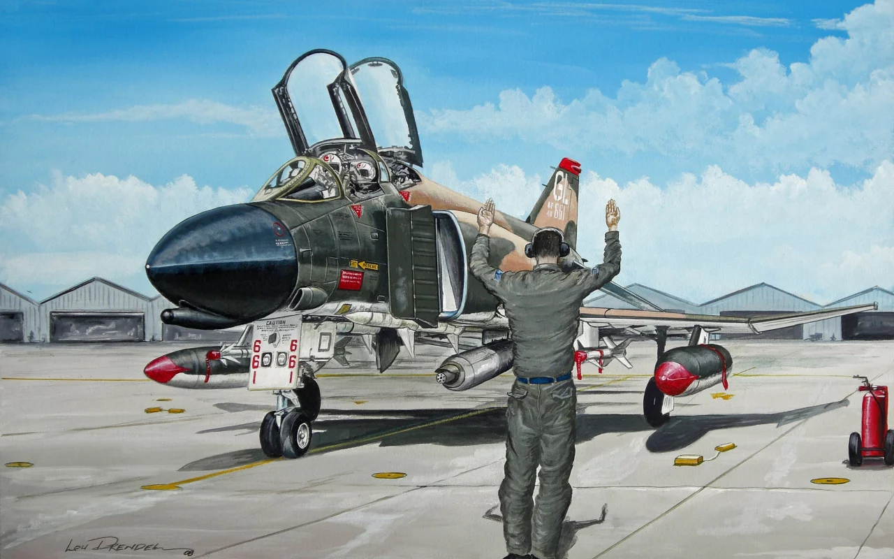 поле, f-4, лётное, аэродром, _фантом_, ангары