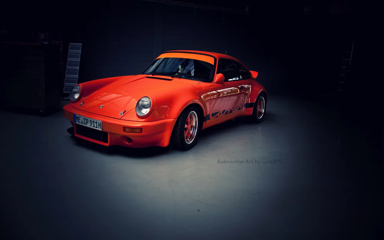 гараж, carrera, оранж, rs, porsche