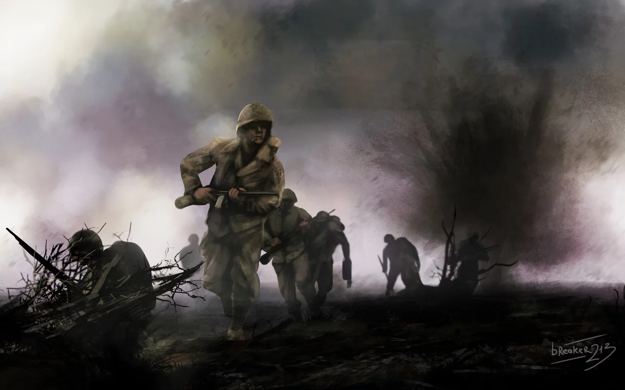 the pacific series, арт, война, солдаты, war