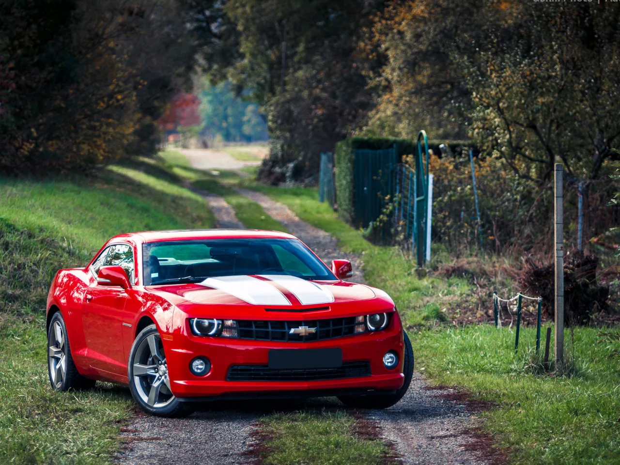 мускул кар, red, камаро, muscle car, chevrolet camaro, красный, шевроле