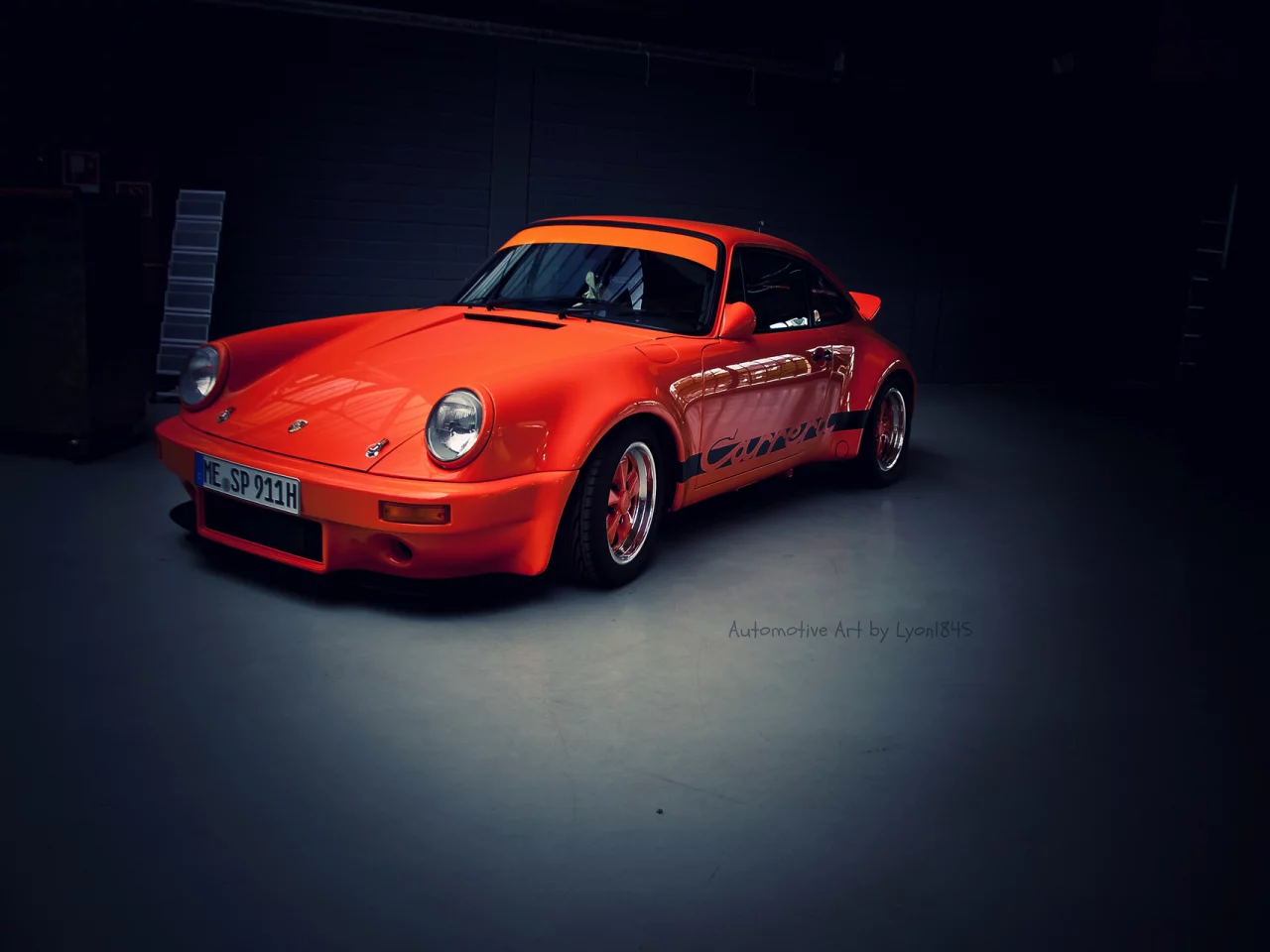гараж, carrera, оранж, rs, porsche