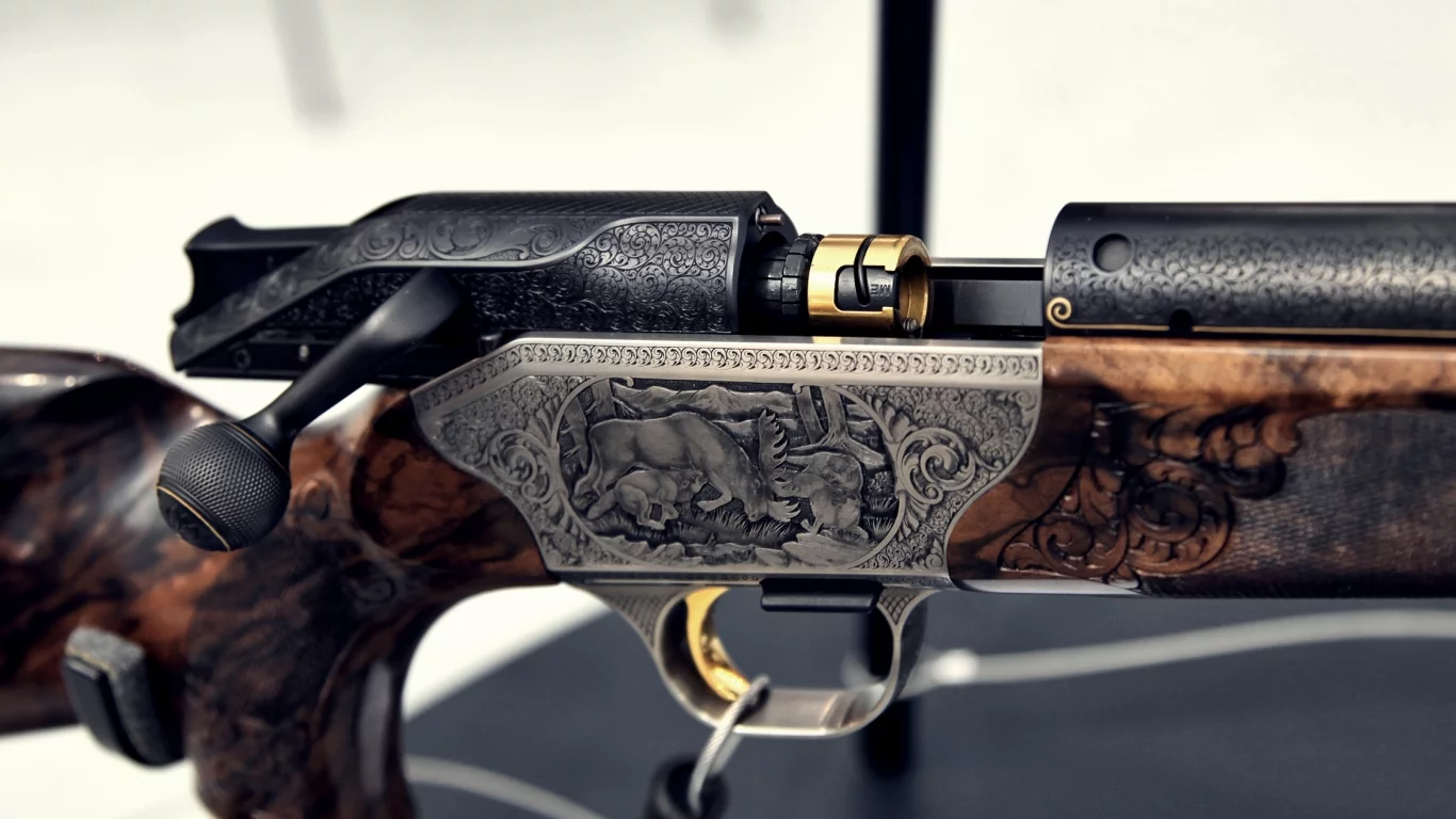 затвор, 8x68s, макро, гравировка, ружьё, blaser r8 custom grade ii