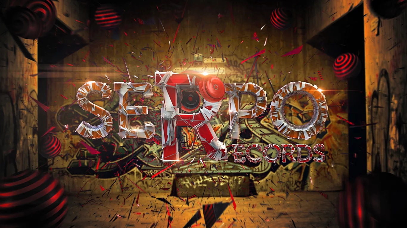 serpo records, граффити, render, наушники, текст