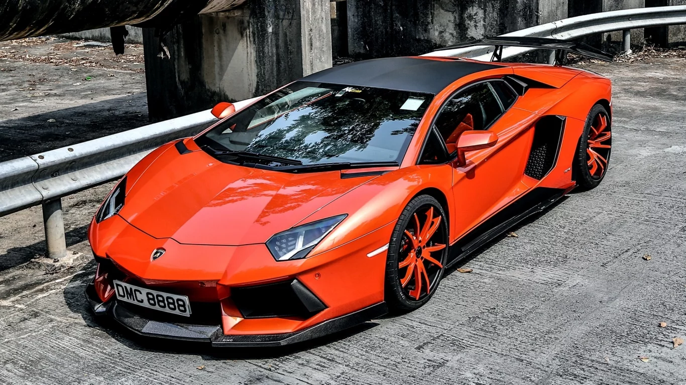 aventador, tuning, orange, ламборгини, обоя, lamborgini, автомобиль