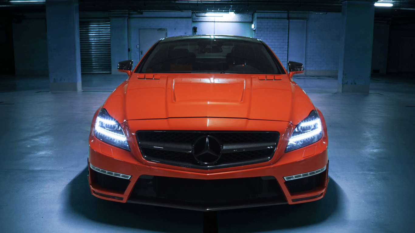 german special customs, amg, gsc, tuning, mercedes-benz, обои, orange, car, front, cls 63