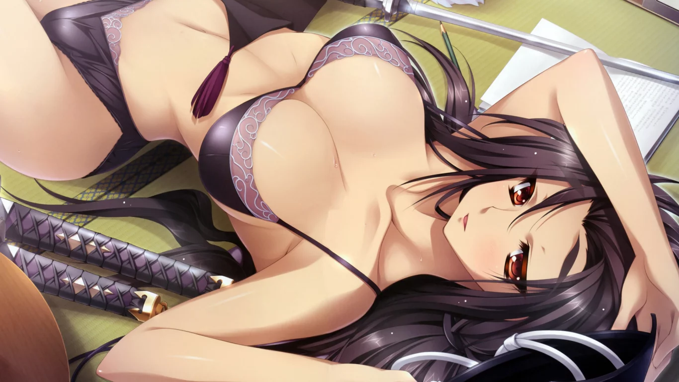 game, девушка, katagiri hinata , арт, hasegawa taira, лежа, appare! tenka gomen