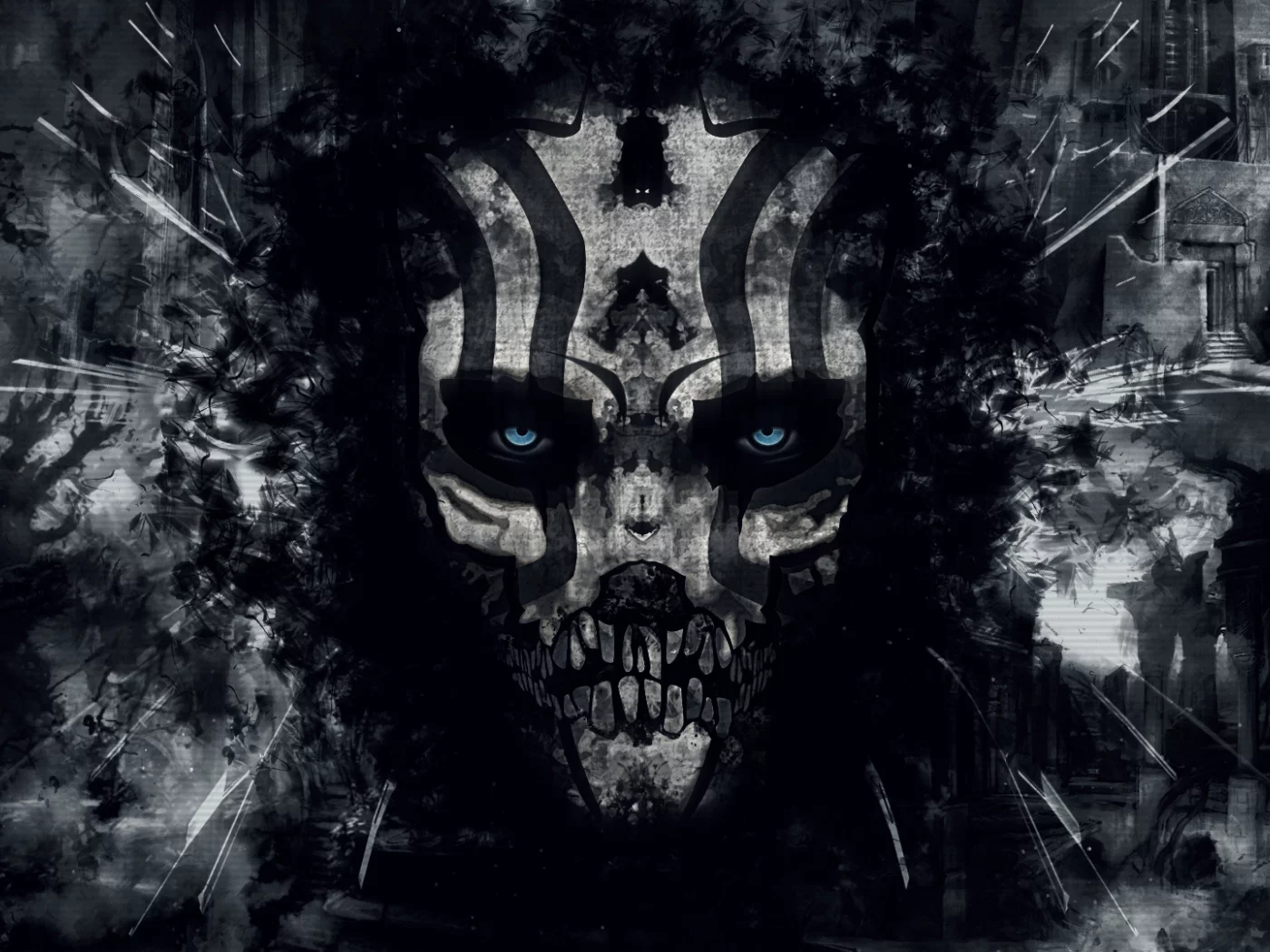 skull, background, eyes, abstract, mask, black