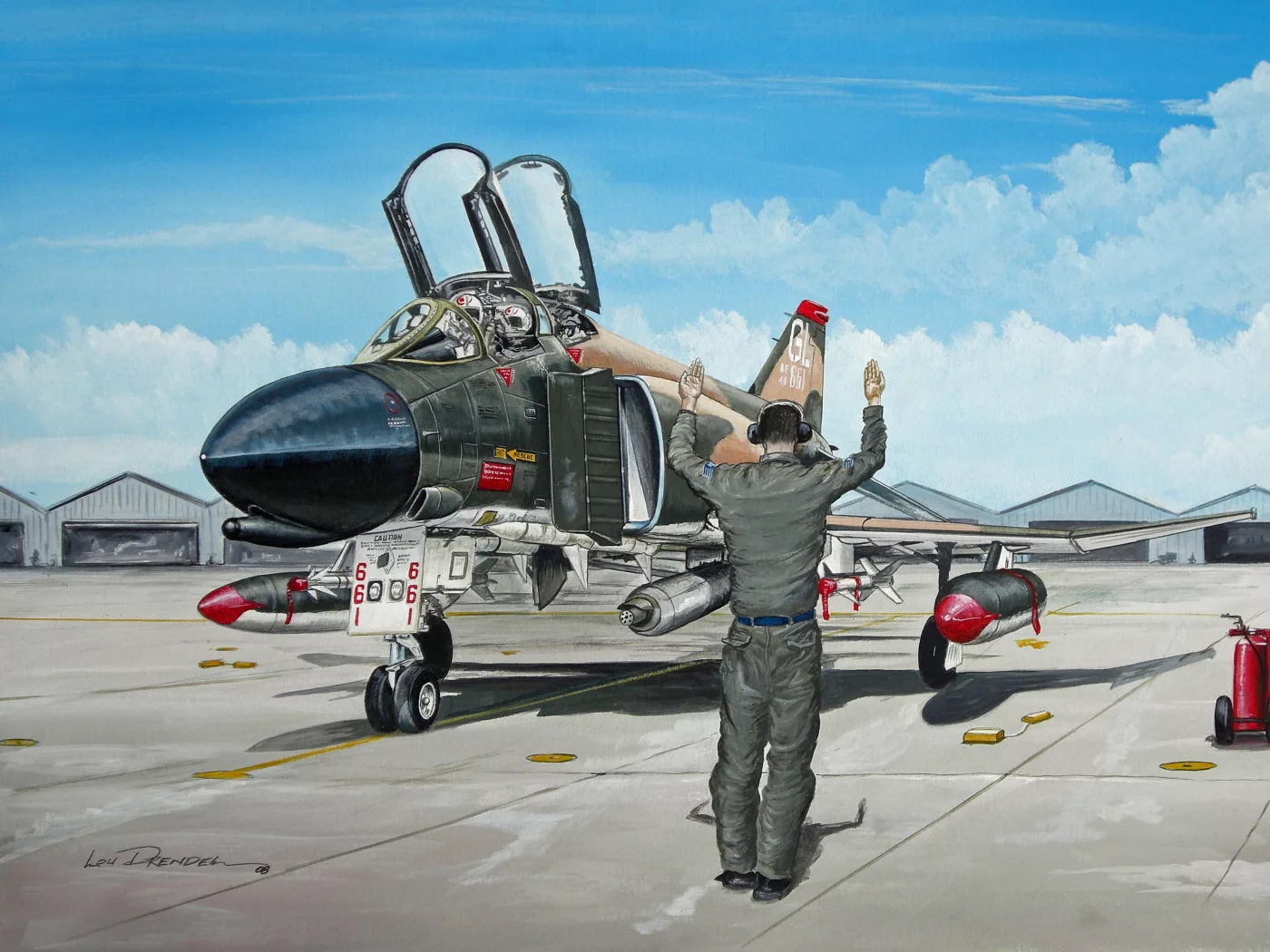 поле, f-4, лётное, аэродром, _фантом_, ангары