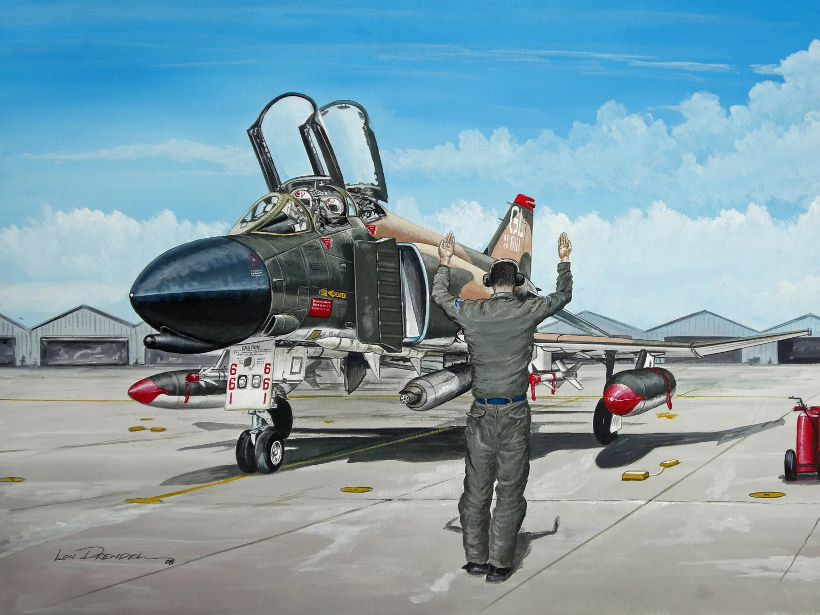 поле, f-4, лётное, аэродром, _фантом_, ангары