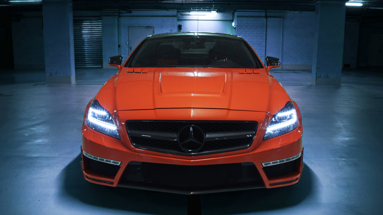 german special customs, amg, gsc, tuning, mercedes-benz, обои, orange, car, front, cls 63
