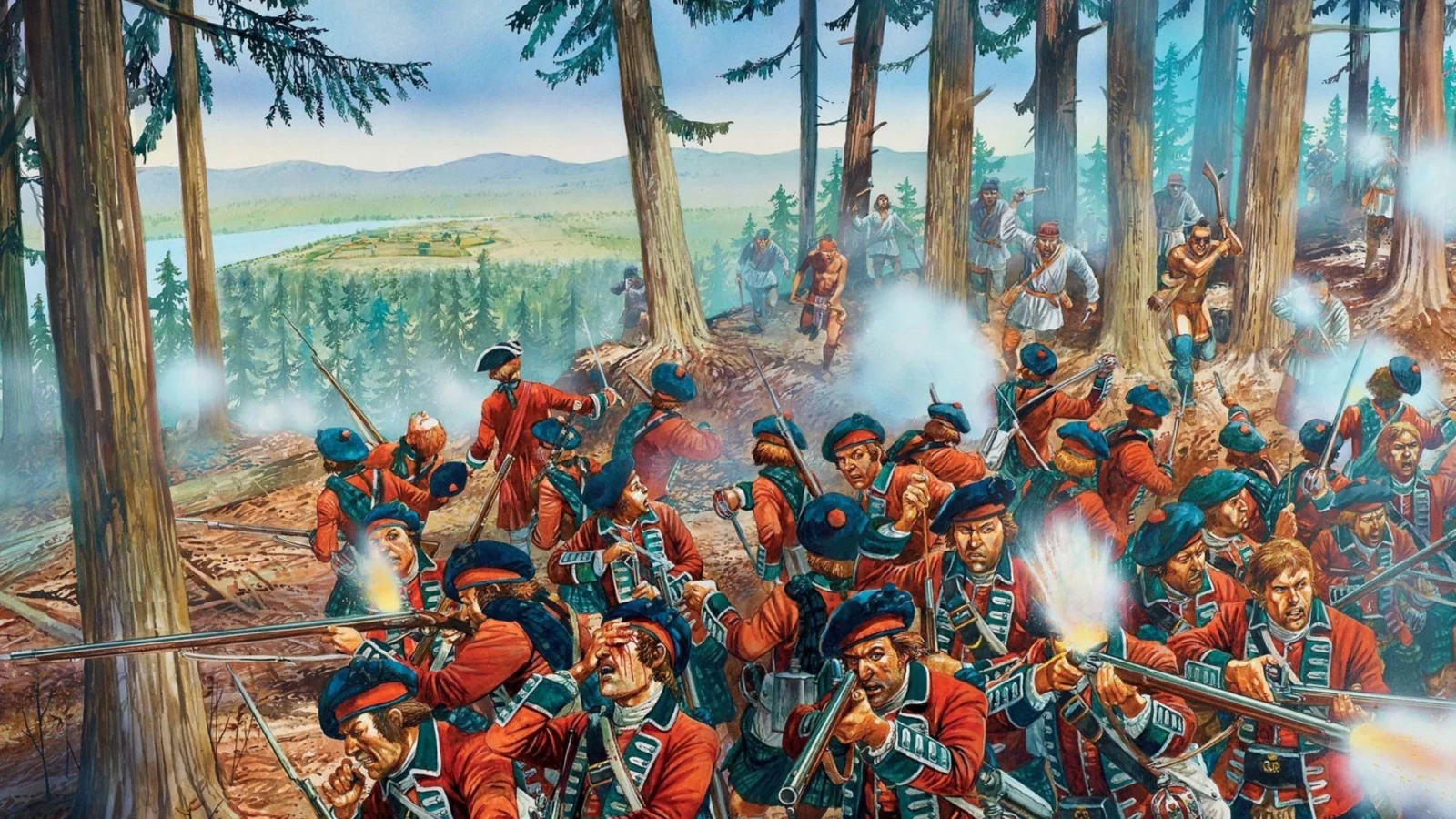 огайо, и, рейды, арт, французские, в, индейские, долину
