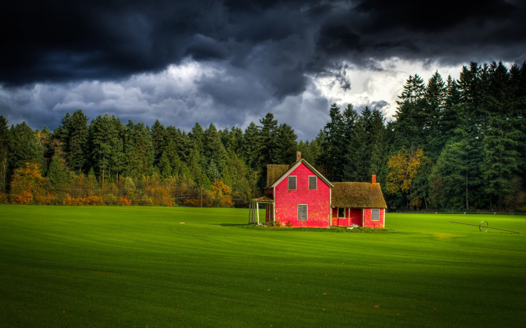 небо, британская колумбия, канада, лес, fort langley, тучи