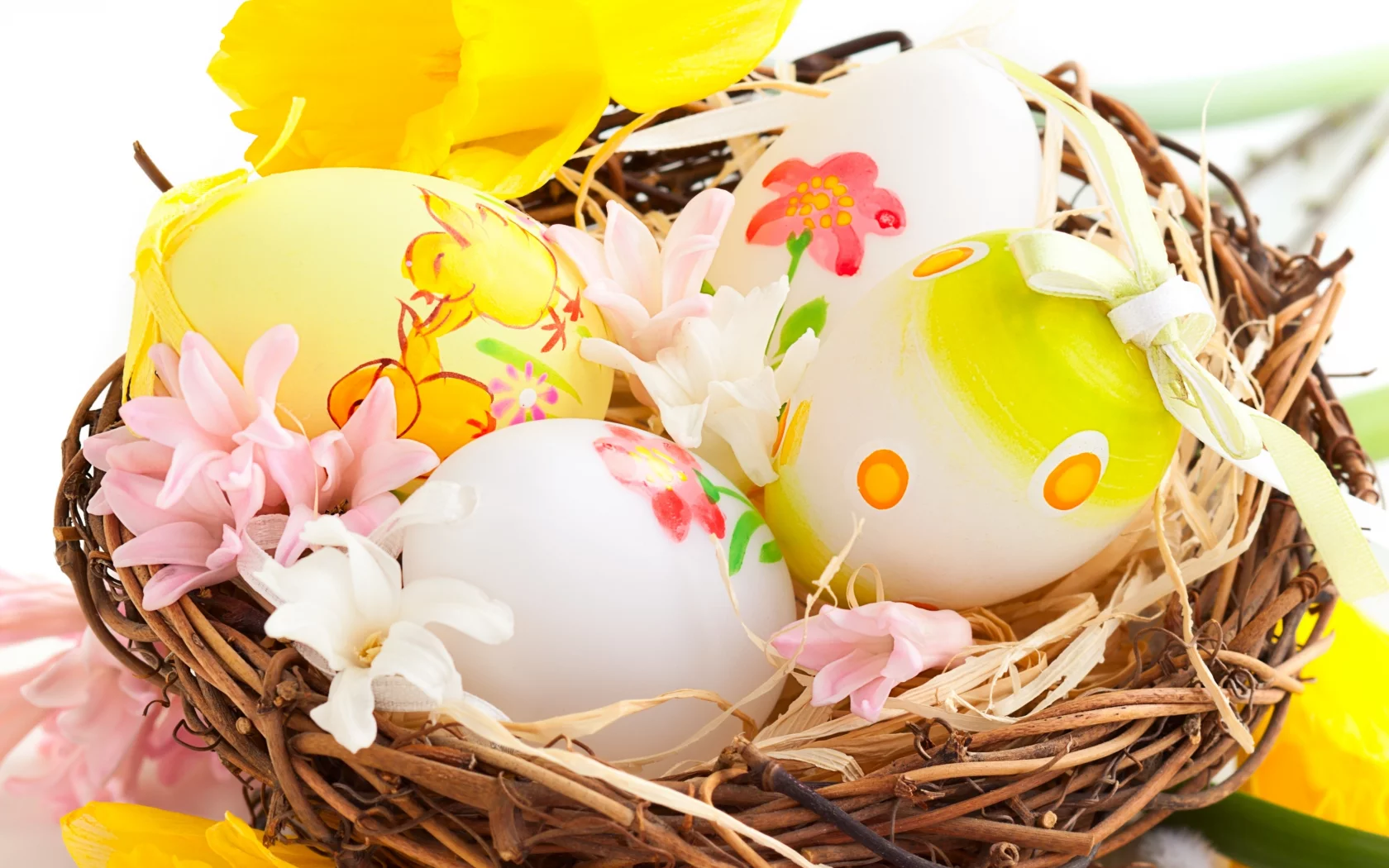 easter, яйца, пасха, весна, праздник, гнездо, пасхальные