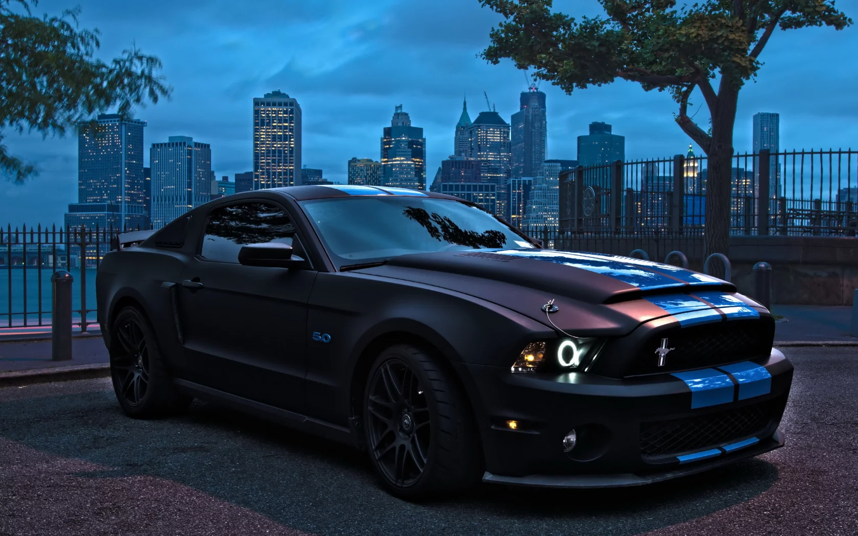 tuning, ford mustang, black