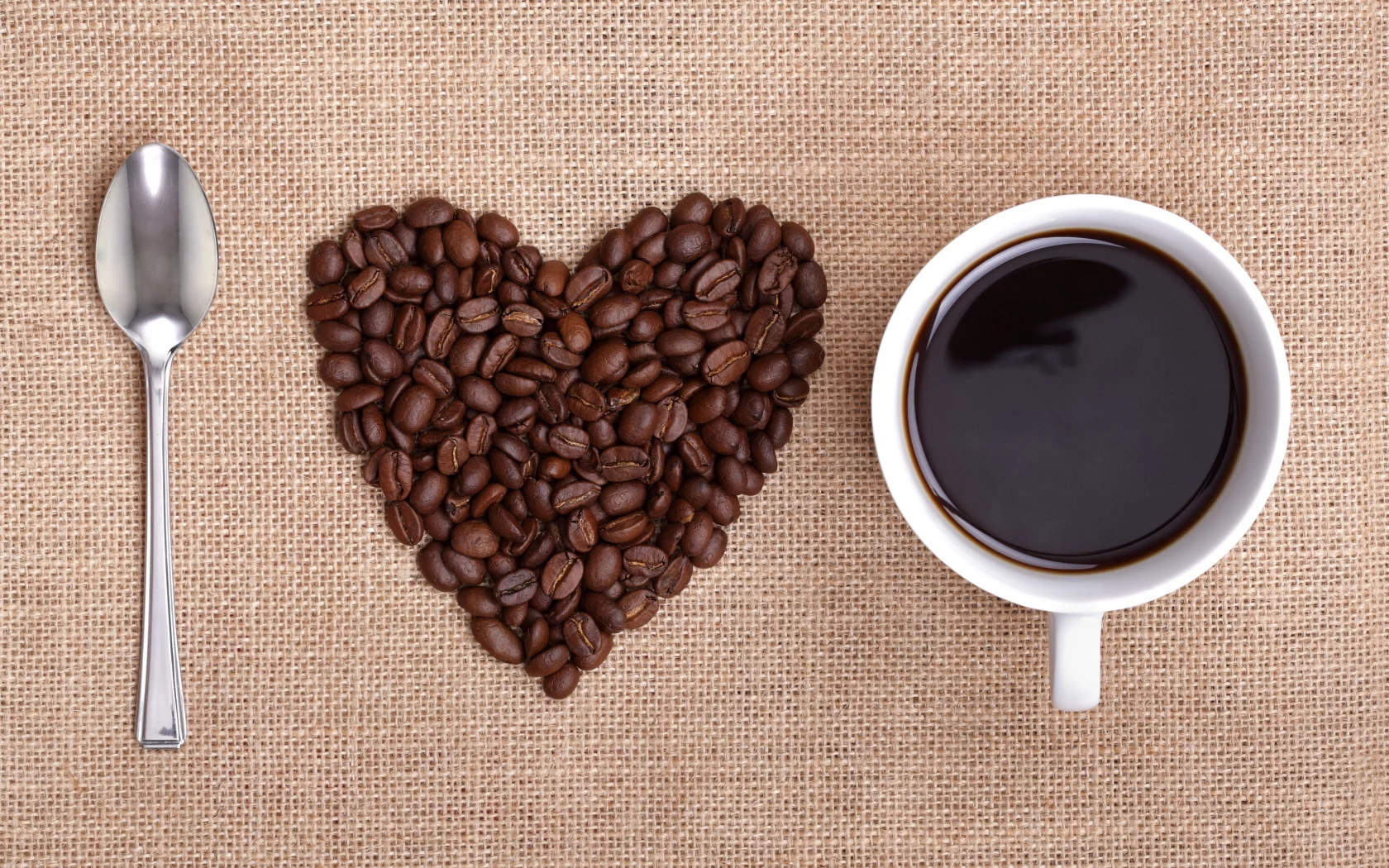 i love coffee, чашка, зерна, сердце, ложка, кофе
