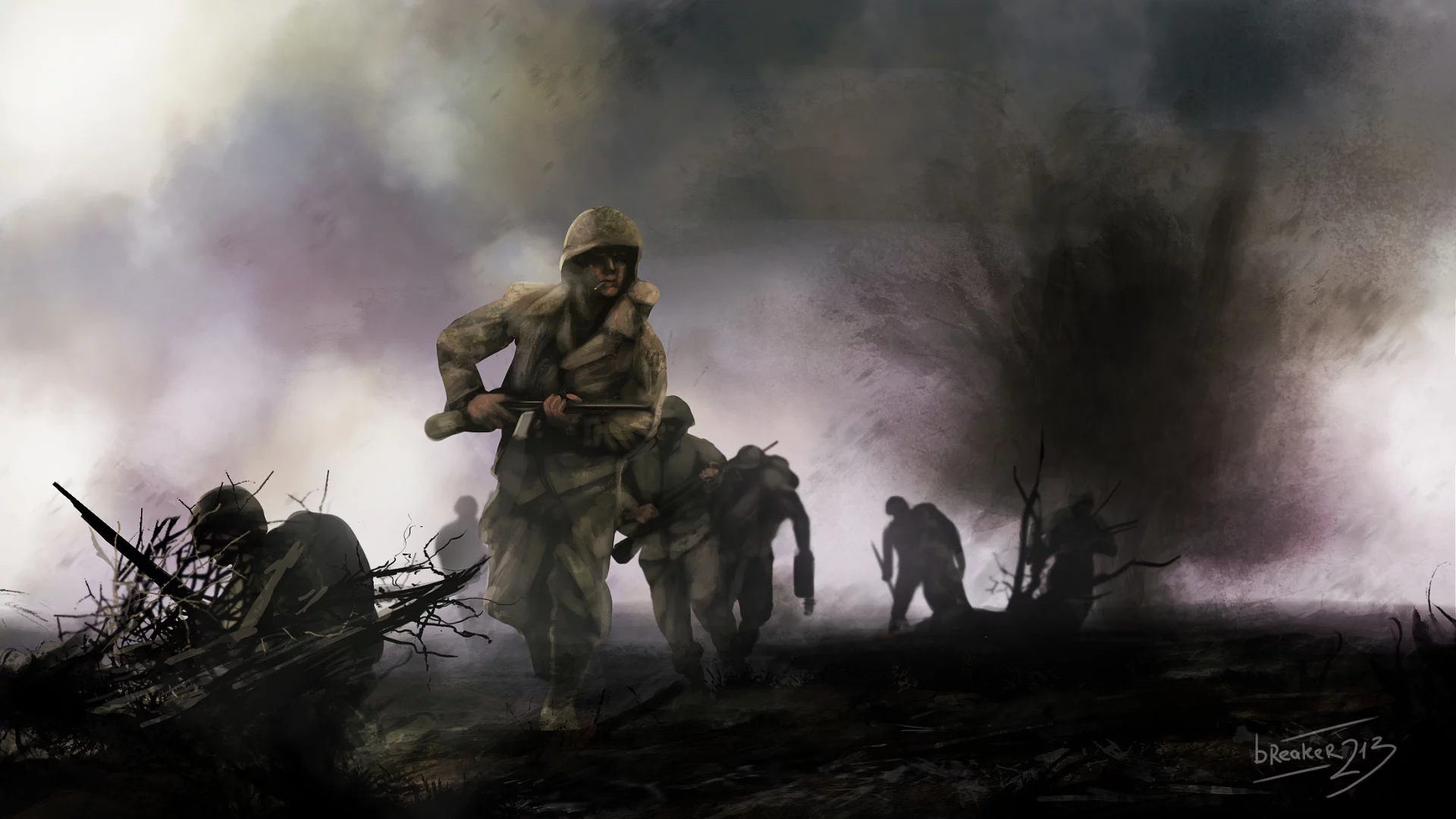 the pacific series, арт, война, солдаты, war