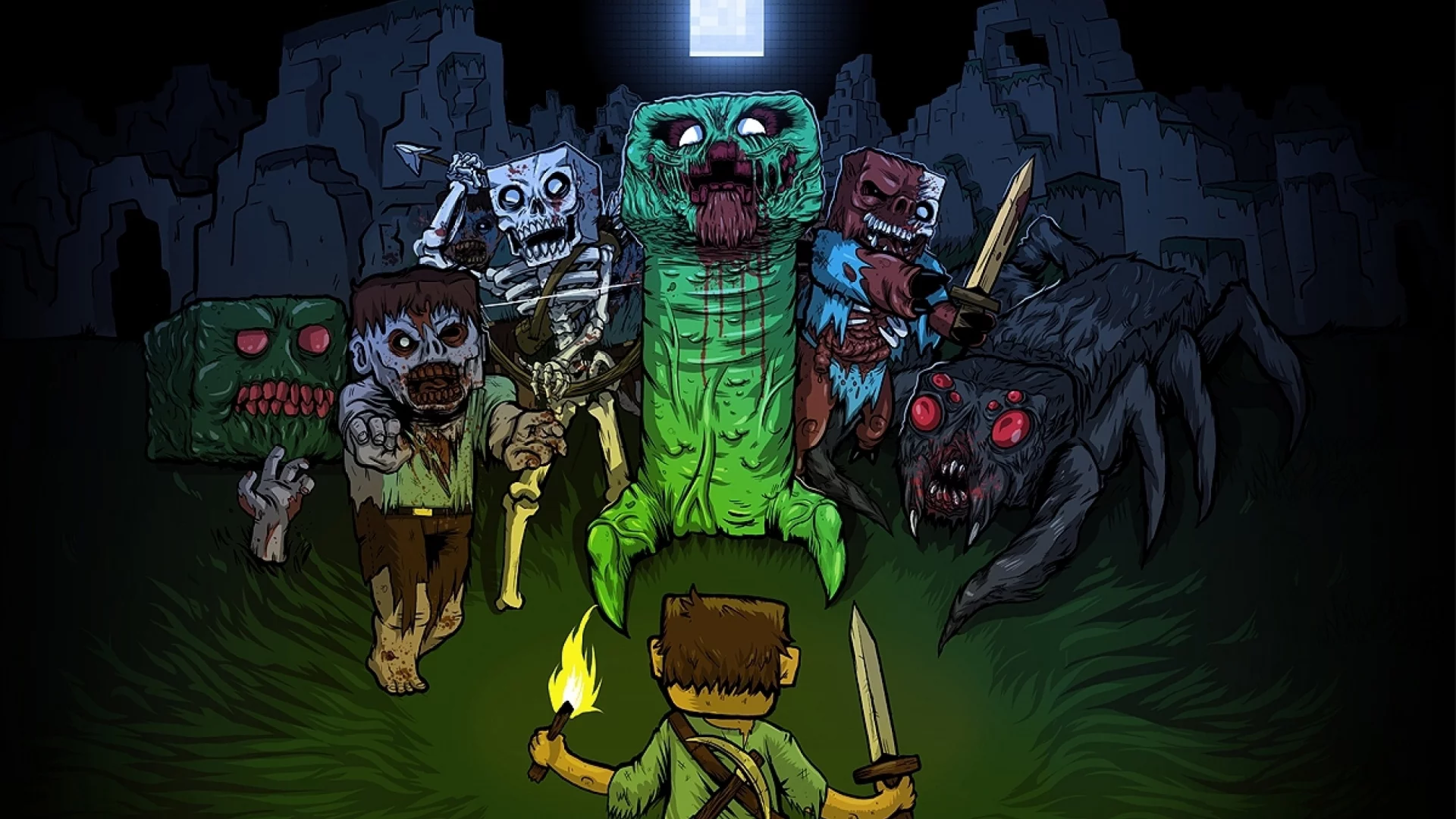 крипер, minecraft, зомби, zombie, creeper, майнкрафт