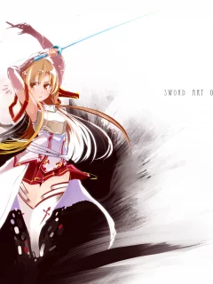 мечница, art, мечь, artist - pmpmpm, sword art online, девушка, asuna yuuki
