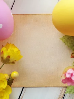 цветы, яйца, easter, весной, пасха