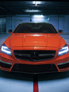 german special customs, amg, gsc, tuning, mercedes-benz, обои, orange, car, front, cls 63